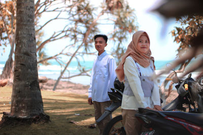 Photo of a smiling young couple