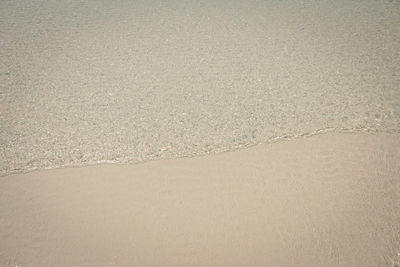 High angle view of sand on beach