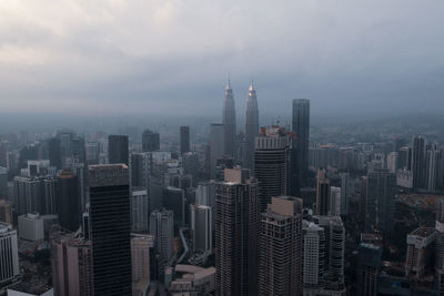 Aerial view of buildings in city