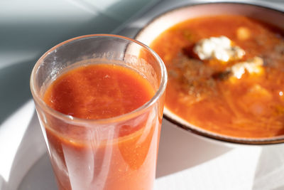 Close-up of drink on table