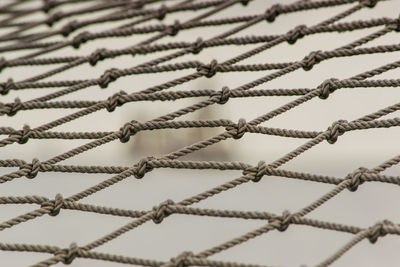 Full frame shot of rope on a sailboat in the ocean