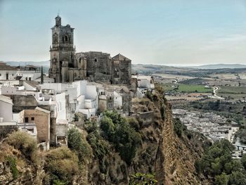 Panoramic view of buildings against sky
