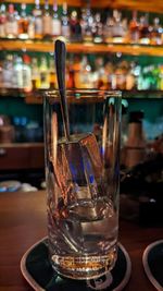 Close-up of drink on table