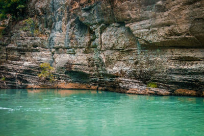 Rock formations in sea