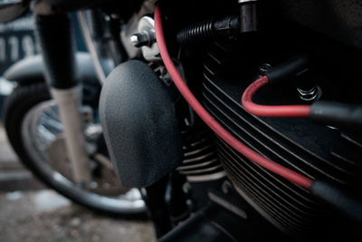 Close-up of motorcycle