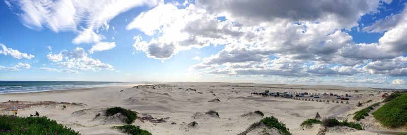 Panoramic view of beach against sky