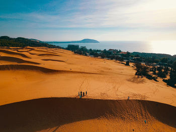 Scenic view of desert against sky