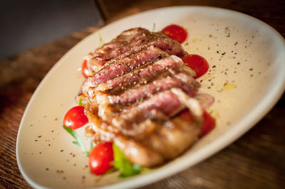 Close-up of served food