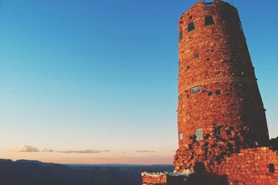 View of fort against blue sky