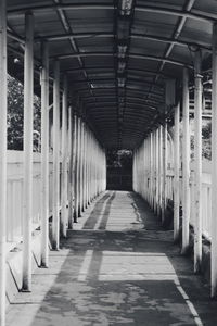 Empty corridor in building