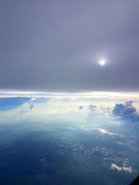 Aerial view of sea against sky