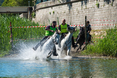 People enjoying in water