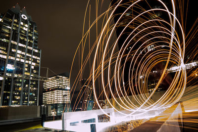 Light trails at night