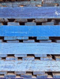 Pallets in row