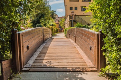 Boardwalk amidst trees