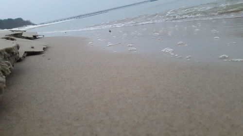 Close-up of sand on beach