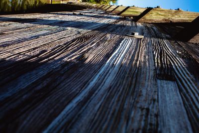 Close-up of wooden roof