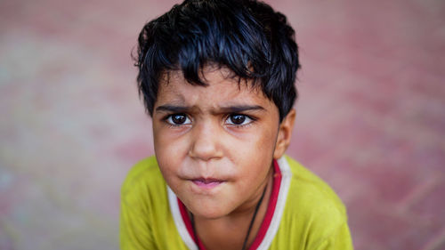 Close-up portrait of boy