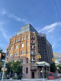 Low angle view of buildings against sky