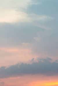 Low angle view of sky during sunset