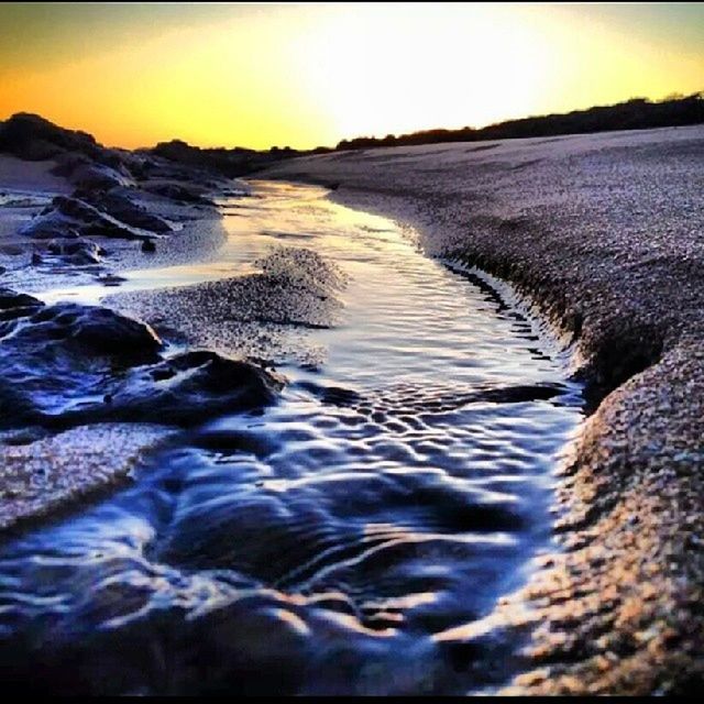 VIEW OF SEA AT SUNSET