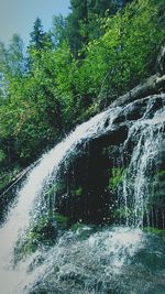 Scenic view of waterfall