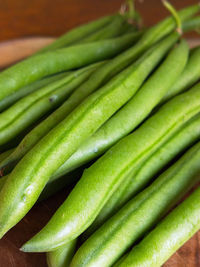 Full frame shot of green chili peppers