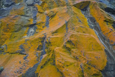 Full frame shot of multi colored rock on land