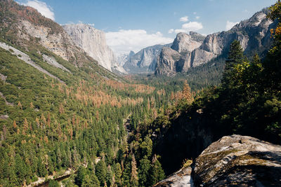 Scenic view of rocky mountains