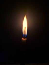 Close-up of illuminated candle