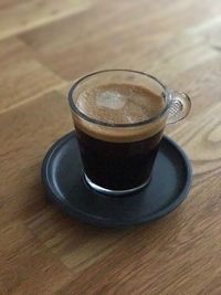 Close-up of coffee on table