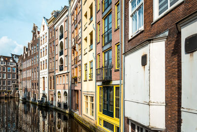 Residential buildings by canal
