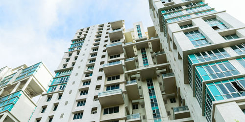 Low angle view of buildings against sky