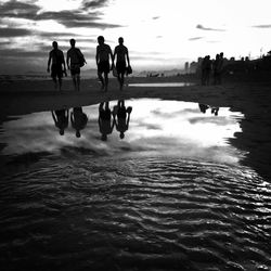 People enjoying at beach