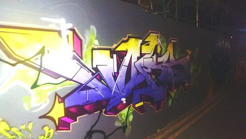 Colorful painting on wall