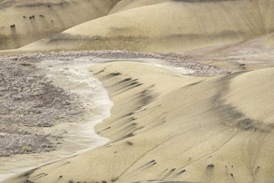 High angle view of sand dune