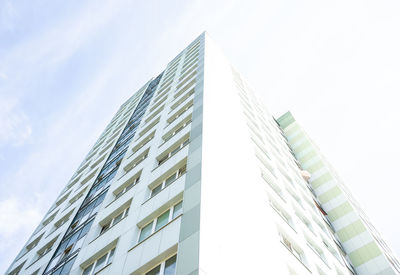 Low angle view of modern building against sky