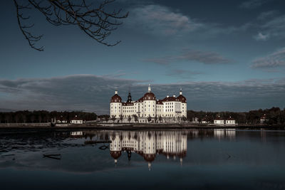Panoramic view on moritzburg castle, germany.