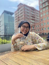 Enjoying coffee in the morning