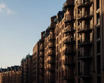 Low angle view of buildings against sky