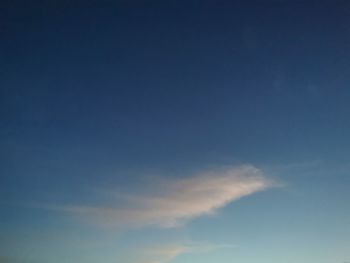 Low angle view of sky at sunset