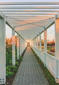 View of empty railway bridge