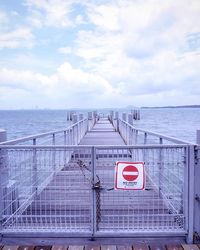 View of sea against cloudy sky