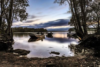 Scenic view of river against sky