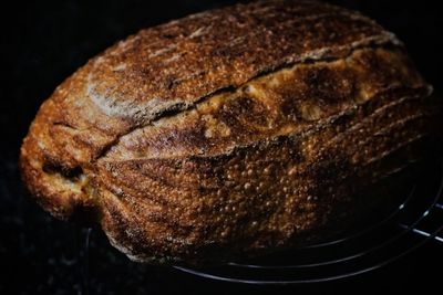 High angle view of bread