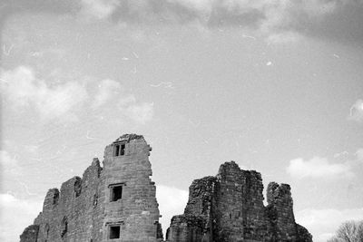 Low angle view of historic building against sky