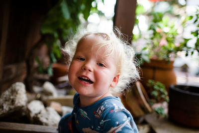 Portrait of cute smiling boy