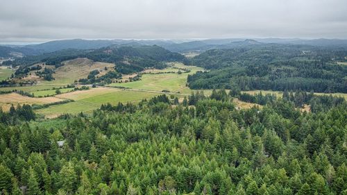 High angle view of landscape against sky