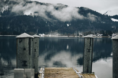 Panoramic view of lake against sky