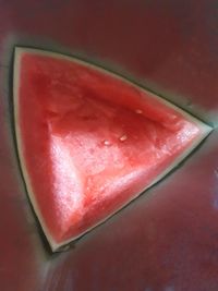 High angle view of red chili peppers